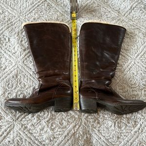 Born brown leather boots with genuine shearling lining size 8/39